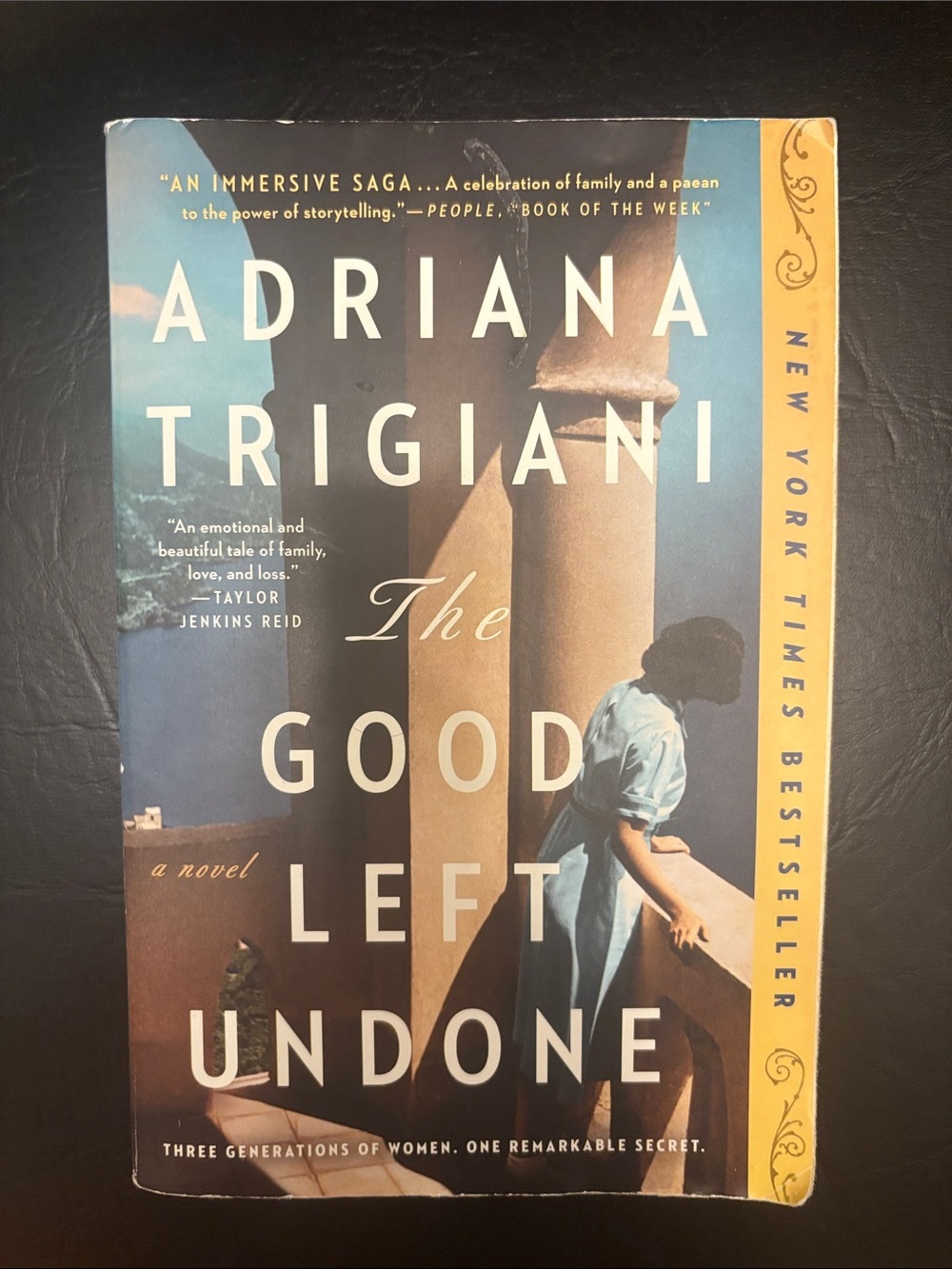 🌟 4 for $20 Adriana Trigiani "The Good Left Undone" Paperback Novel - Blue, Tan